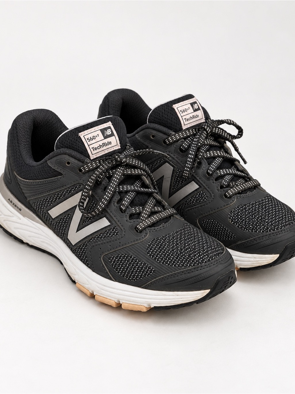 New Balance Men’s 560v1 TechRide Athletic Shoes - Black with White Midsole